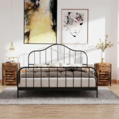 Costway 2PCS Nightstand W/ Drawer Cabinet Adjustable Shelf Industrial Side Table Rustic -Costway GUEST 1bc4a5b7 658d 4b39 9e28 91c44709d0c9