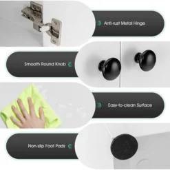 Costway 2-Door Storage Cabinet Buffet Cabinet With 3 Shelves Sideboard For Kitchen Hallway 18 Costway 2-Door Storage Cabinet Buffet Cabinet With 3 Shelves Sideboard For Kitchen Hallway -Costway GUEST 1bc78219 ba8f 45d2 82ff 8bbe7460a982