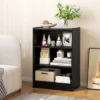 Costway 3-Tier Bookcase Open Multipurpose Display Rack Cabinet With Adjustable Shelves Black/Brown -Costway GUEST 1c2e90db d1cf 41cd 9ffb 9574bcd95063