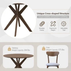 Costway 3 PCS Dining Table Set Modern Round Kitchen Table And Chairs Set For Dining Room -Costway GUEST 1c344457 5c21 47ad ace0 bbc45661f7e5