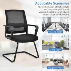 Costway Set Of 4 Conference Chairs Mesh Reception Office Guest Chairs W/ Lumbar Support 15 Costway Set Of 4 Conference Chairs Mesh Reception Office Guest Chairs W/ Lumbar Support -Costway GUEST 1c598c7d 8b70 400a ac04 5d1af75a9d3a