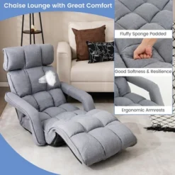 Costway 6-Position Adjustable Floor Chair For Adults Foldable Lazy Sofa For Living Room -Costway GUEST 1cb2b17d 7fa7 480c beee bd7bcf35064b