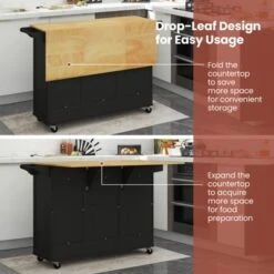 Costway Rolling Kitchen Island Utility Serving Cart With Drop Leaf Wine Rack Drawer 19 Costway Rolling Kitchen Island Utility Serving Cart With Drop Leaf Wine Rack Drawer -Costway GUEST 1cf75f07 6249 4a8d b32e ca09027213da