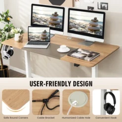 Costway Electric Height Adjustable Standing Desk, Sit To Stand Computer Workstation Home Office Desk -Costway GUEST 1d470826 713b 4017 9163 86c7b28f6617