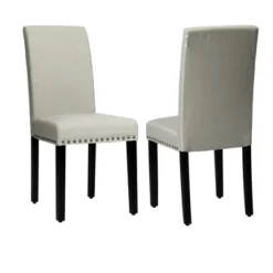 Costway Set Of 4 Fabric Dining Chairs W/Nailhead Trim -Costway GUEST 1d600cd3 bcdc 4857 aec3 323451ce2ca0