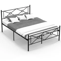 Costway Full/Queen Size Metal Platform Bed Frame W/ Headboard Mattress Foundation -Costway GUEST 1dc50582 f23f 424b b8b7 0e6afdfb972f