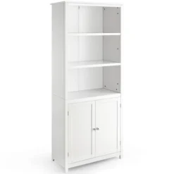 Costway Bookcase Shelving Storage Wooden Cabinet Unit Standing Display Bookcase W/Doors -Costway GUEST 1e5e1b12 bfe7 4088 a39d f093613f0751