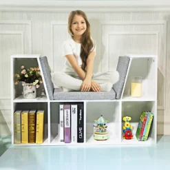 Costway 6 Cubby Kid Storage Cabinet Bookcase Multi-Purpose Shelf Cushioned Reading Nook 18 Costway 6 Cubby Kid Storage Cabinet Bookcase Multi-Purpose Shelf Cushioned Reading Nook -Costway GUEST 1efabe2d a971 4255 830e b7cdcc5bcff7
