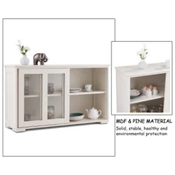 Costway Kitchen Storage Cabinet Sideboard Buffet Cupboard W/ Sliding Door -Costway GUEST 1f9c8250 5a16 46d1 a449 b5529099ed35