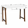 Costway Computer Desk Laptop PC Writing Table Makeup Vanity Table W/Drawer And Wood Legs -Costway GUEST 1fae2c08 b015 4376 b01c 6a7bc60e558f