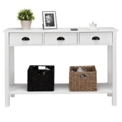 Costway 47" Console Table Hall Table Side Desk Accent Table Drawers Shelf Entryway White 15 Costway 47" Console Table Hall Table Side Desk Accent Table Drawers Shelf Entryway White -Costway GUEST 1fc6e7d6 18cf 4b57 a27a f5c9400cb1ac