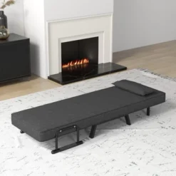 Costway Folding 6 Position Armchair Lounge Couch Convertible Sleeper Bed W/ Pillow Gray -Costway GUEST 20f3007b f301 4bc8 be13 6f0caedbbe39