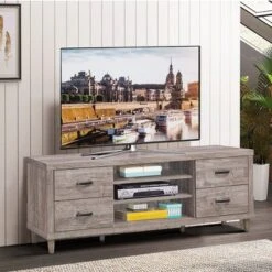 Costway TV Stand Entertainment Center Hold Up To 65'' TV With Storage Shelves & 4 Drawers 13 Costway TV Stand Entertainment Center Hold Up To 65'' TV With Storage Shelves & 4 Drawers -Costway GUEST 2100041c 606d 4f70 80ad 4b7cd6098c09