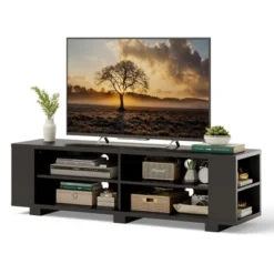 Costway 59'' Wood TV Stand Console Storage Entertainment Media Center W/ Adjustable Shelf -Costway GUEST 21507602 6212 42ff b198 eb866a3cedbd