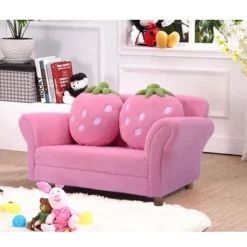 Costway Kids Sofa Strawberry Armrest Chair Lounge Couch W/2 Pillow Children Toddler Pink 13 Costway Kids Sofa Strawberry Armrest Chair Lounge Couch W/2 Pillow Children Toddler Pink -Costway GUEST 21eab3e2 eadd 4e17 9c92 f18f1cd76d5e