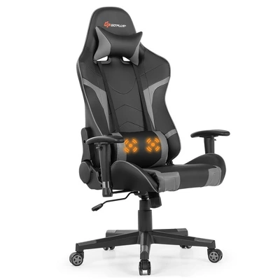 Costway Massage Gaming Chair Reclining Swivel Racing Office Chair W/Lumbar Support 13 Costway Massage Gaming Chair Reclining Swivel Racing Office Chair W/Lumbar Support - Image 11