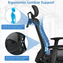 Costway Ergonomic High Back Mesh Office Chair Recliner Task Chair W/Hanger GreyBlack -Costway GUEST 22720f53 1c35 46bb 8577 1858d35c638c