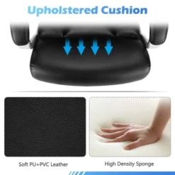 Costway Executive High Back Big & Tall Leather Adjustable Computer Desk Chair -Costway GUEST 22721b28 648d 4087 994b 0047745d319c