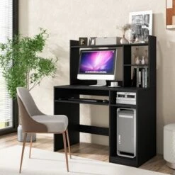 Costway Computer Desk Study Bookcase Workstation With Charging Station Hutch & CPU Stand 13 Costway Computer Desk Study Bookcase Workstation With Charging Station Hutch & CPU Stand -Costway GUEST 22a491c5 0c10 4f86 bbaf 136ca390bfe9
