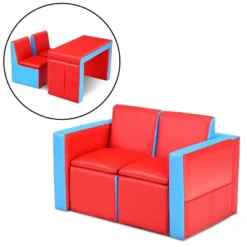 Costway Multi-functional Kids Sofa Table Chair Set 2 Seat Couch Furniture W/Storage Box -Costway GUEST 23546c9e 3124 4540 8cf4 f6913f199a18