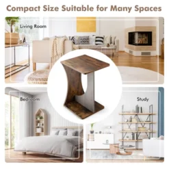Costway Side Table 2 Tier Sofa Couch Table Compact C-shape End Table Snack Coffee Table -Costway GUEST 23765fec 0425 4281 87ea 4d11e1be9817