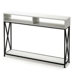 Costway Console Table With Open Shelf And Storage Compartments Steel Frame -Costway GUEST 23963493 2f11 4386 81b8 18552c2fa2f0