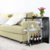 Costway Wine Rack Unit W/Tempered Glass Shelf & Glass Holders Glossy Black -Costway GUEST 24833bb7 0bb2 45f6 968d c44870a982b6