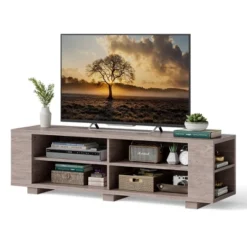 Costway 59'' Wood TV Stand Console Storage Entertainment Media Center W/ Adjustable Shelf -Costway GUEST 2504eb10 e5f3 4e85 a542 8c76da3556db