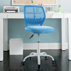 Costway Office Task Desk Armless Chair Adjustable Mid Back Swivel Study Chair RoseBlueTurquoisePurple -Costway GUEST 253e11b8 e3f5 461e be6e 29435e94c7bc