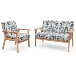 Costway Modern Living Room Sofa Set W/ Loveseat Sofa Couch & Accent Armchair -Costway GUEST 25aaa79b 52d6 4cc0 9d96 e35ef389971b