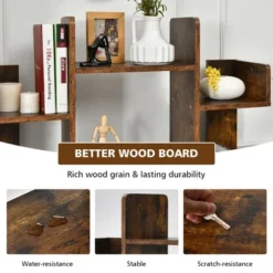 Costway Bookshelf Tree-Shaped Bookcase W/13 Storage Shelf Rustic Industrial Style -Costway GUEST 25d3d501 1d0d 4b95 ba23 a3b36efcf67e