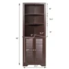 Costway Bathroom Corner Storage Cabinet Free Standing Tall Bathroom Cabinet W/3 Shelves -Costway GUEST 269e71d9 fc7f 4977 8593 5d4564de0f52