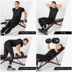 Costway Foldable Weight Bench Multifunctional Dumbbell Gym Bench W/Elastic Ropes -Costway GUEST 26f68c64 1fa0 493c a1d4 e3ffe0683865