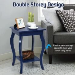 Costway Set Of 2 NightStands Side Table End Table Accent Table W/ Shelf Indigo -Costway GUEST 270c5f7a 4211 419b 8519 1660eab74e3c
