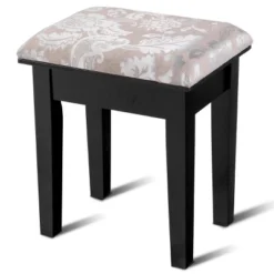Costway Makeup Desk Vanity Dressing Table Square Stool 1 Large Black -Costway GUEST 274f52b4 e8a4 4f17 826c cf967eb3932c