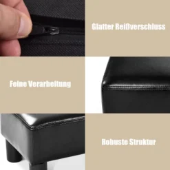 Costway PU Leather Ottoman Rectangular Footrest Small Stool W/ Padded Seat White/Black/Red -Costway GUEST 27622052 95ea 418c 8ed5 b38a8a195a01