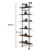 Costway 6-Shelf Rustic Pipe Shelving Unit, Vintage Industrial Pipe Wall Shelf Brown -Costway GUEST 278bf296 2f1a 4a20 a9e1 aca566ae8559