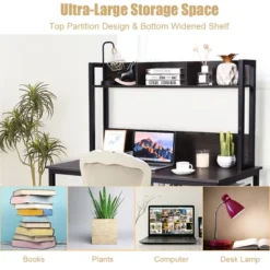 Costway Computer Desk With Hutch Bookshelf Study Wrting Desk Space Saving 17 Costway Computer Desk With Hutch Bookshelf Study Wrting Desk Space Saving -Costway GUEST 27c049d7 2dc6 4b07 bfe1 23e824141c53