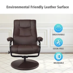 Costway Recliner Chair Swivel PU Leather Lounge Accent Armchair W/ Ottoman Brown 17 Costway Recliner Chair Swivel PU Leather Lounge Accent Armchair W/ Ottoman Brown -Costway GUEST 27d6605f d3f7 4649 bccf da83e57c7a5e