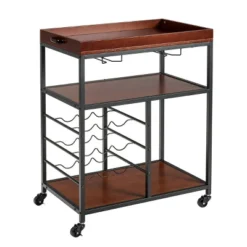 Costway 3 Tier Kitchen Trolley Utility Cart W/Wine Rack & Glass Holder 18 Costway 3 Tier Kitchen Trolley Utility Cart W/Wine Rack & Glass Holder -Costway GUEST 281fee53 3cc8 4b76 8572 0a838a9660aa
