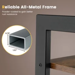 Costway 4-Tier Bookshelf Industrial Display Storage Shelf Plant Flower Stand Metal Frame -Costway GUEST 28365ca8 de40 40df be51 2510589a5844