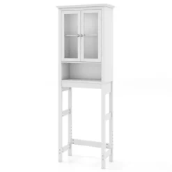 Costway Over The Toilet Storage Cabinet 2-Doors Bathroom Organizer With Adjustable Shelf -Costway GUEST 284f3632 9849 41dc 9ec8 94e577553192