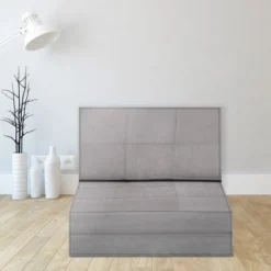 Costway Convertible Fold Down Chair Flip Out Lounger Sleeper Bed Couch Grey -Costway GUEST 2868aae0 62e5 44a8 8a02 23732c67926b