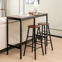 Costway 3 Piece Bar Table Set Pub Table And 2 Stools Counter Kitchen Dining Set -Costway GUEST 289024aa 8fd1 431b 8fa3 5e35ca5f65e4