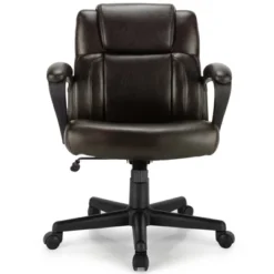 Costway Executive Leather Office Chair Adjustable Computer Desk Chair W/ Armrest -Costway GUEST 28b531a8 1236 42cf a871 22b5c66e5607