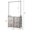 Costway 5 Drawer Fabric Dresser Hanger Metal Frame Wooden Top Storage Closet Organizer -Costway GUEST 2914a412 80b2 4271 aa11 c92ffa157f83