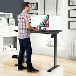 Costway Electric Standing Gaming Desk Sit To Stand Height Adjustable Splice Board