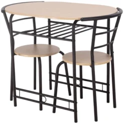 Costway 3 Piece Dining Set Compact 2 Chairs And Table Set With Shelf Storage 18 Costway 3 Piece Dining Set Compact 2 Chairs And Table Set With Shelf Storage -Costway GUEST 29f23313 1b38 4239 8038 3e24545f7689 1