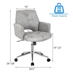 Costway Hollow Mid Back Leisure Office Chair Adjustable Task Chair W/Armrest 11 Costway Hollow Mid Back Leisure Office Chair Adjustable Task Chair W/Armrest -Costway GUEST 2a5c6be7 df86 4501 a572 f48cc03e6583
