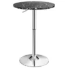 Costway 2PCS Round Bistro Bar Table Height Adjustable 360-degree Swivel Black -Costway GUEST 2abe2729 5cc4 4726 b979 3ead9d19e511